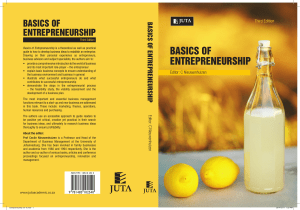Basics of Entrepreneurship 3e