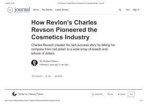 How Revlon's Charles Revson Pioneered the Cosmetics Industry   Journal