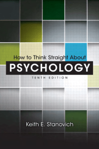 Keith E. Stanovich - How to Think Straight About Psychology (2012)