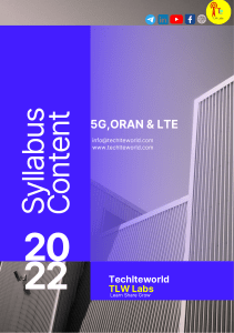Techlteworld ORAN 5G LTE Course Content 2023