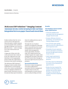 McKesson ERP Solutions Imaging Content RMG603