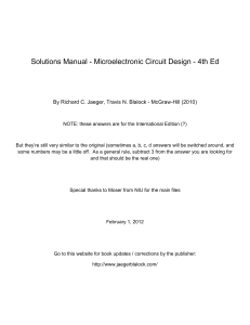 Solutions Manual Microelectronic Circuit
