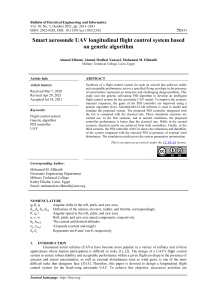 Smart UAV Flight Control with Genetic Algorithm