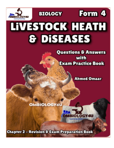 Livestock Health and Diseases - Questions and Answers For Exam Practices - Somaliland Form 4 Biology - Ombiology Books - Ahmed Omaarr