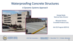 Waterproofing concrete structure