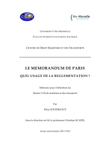 gouesigoux elisa le memorandum de paris quel usage de la reglementation - 2012