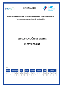 NS 6100 FD SPC EXO EEB DS 000006. Especificación de Cables Eléctricos BT