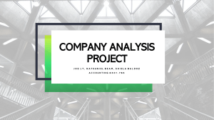 Company Analysis Project Presentation