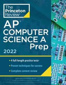 The Princeton Review   Princeton Review AP Computer Science A Prep  2022  4 Practice Tests   Complet
