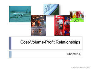 chap004-Cost-Volume-Profit-Relationships