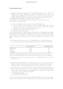 Finance Practice Questions: CAPM, Fama-French, Cost of Capital