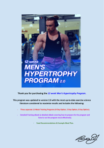 Men's Hypertrophy Program 2.0
