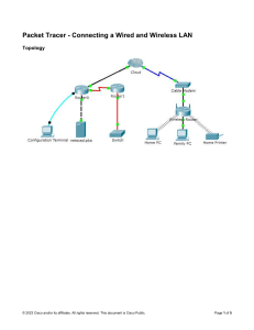 Practical Exercise 1 Packet Tracer Conne