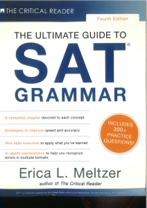 Utlimate Guide to SAT Grammar