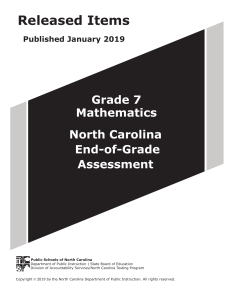 EOG Mathematics Grade7 ReleasedForm