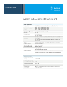 xCELLigence RTCA eSight Specification Sheet - 5994-1220EN