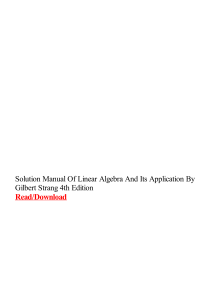 Solution Manual Of Linear Algebra And It