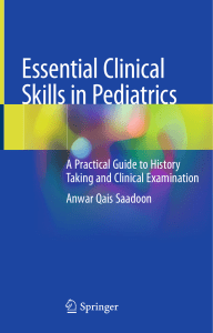 Essential Clinical Skills in Pediatrics Textbook