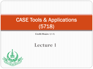 CASE Tools & Applications L1