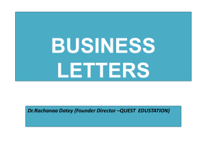 BUSINESS LETTERS