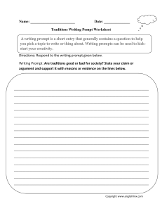 Traditions-Argumentative-Writing-Prompt-Worksheet