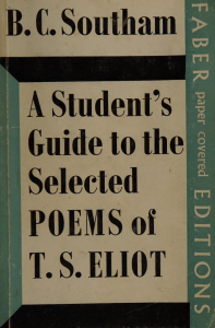 A students guide to the Selected poems of T.S. Eliot