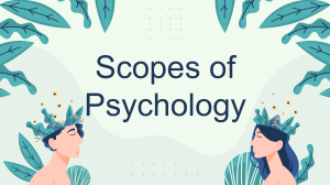 Scopes of Psychology