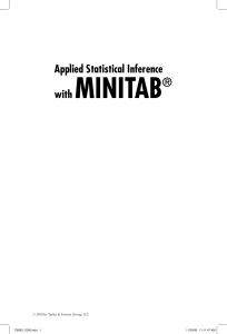 Applied Statistical Inference with MINITAB® 2009