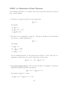 Calculus (Limit Theorems)