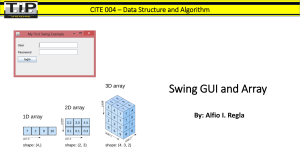 2 - Swing GUI and Array