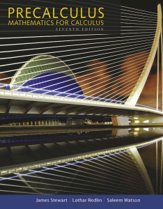 Precalculus. Mathematics for Calculus, 7ª Ed. - James Stewart