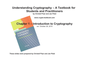 Chptr 1---Intro to Crypto + Historical Ciphers