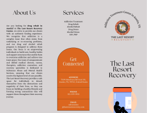 The Last Resort Recovery Center (Brochure 5)