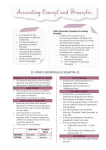 Accounting Concepts and Principle