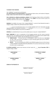 LEASE CONTRACT (LOT)