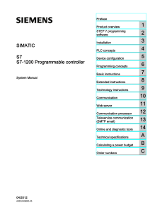S7-1200 Programmable Controller