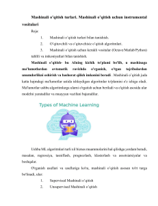 Types of Machine Learning (1)