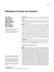 Cancer - 2007 - Weitz - Management of primary liver sarcomas