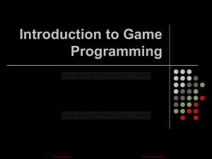 introduction to game programming