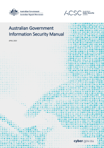 Australian Government Information Security Manual (APR19) 