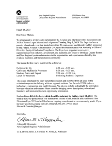 Massport and FAA STEM Expo Letter Invitation to Exhibitors 20230324125803 4568