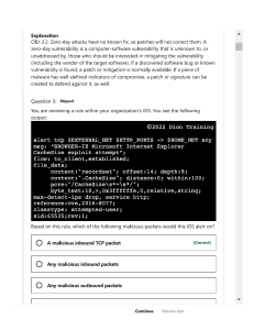 IDS Rule Analysis: Detecting Malicious TCP Packets