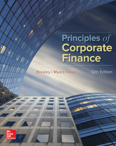 Principles of Corporate Finance 12th Edition