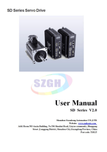 User Manual SZGH-SD SeriesV2.0 1