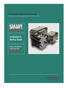 Class 5 SmartMotor Installation and Startup Guide