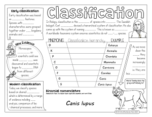 Classification and Dichotomous notes