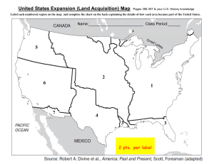 US Expansion Map Worksheet