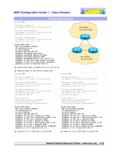 Cisco BGP Configuration Guide