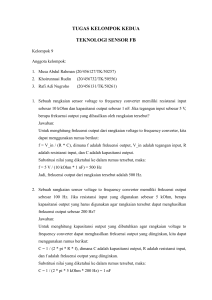 Tugas Kelompok kedua Teknologi Sensor