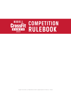 2022 CrossFitGames Rulebook V15